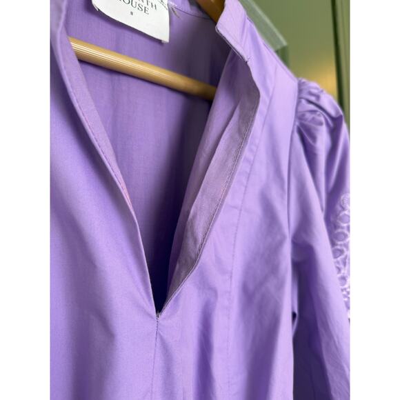 NWT Hyacinth House Lavender Embroidery Dowling Midi Spring Dress Purple Small - Picture 9 of 13